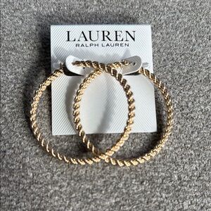 Lauren Ralph Lauren Gold tone Hoop Earrings